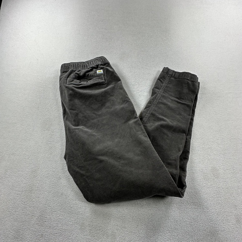 Vuori Pants Mens Large Gray Optimist Corduroy Stretch Chino Drawstring Waist